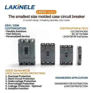 LAKINELE EZC400H4P MCCB 320A/350A/400A Molded Case Circuit Breaker