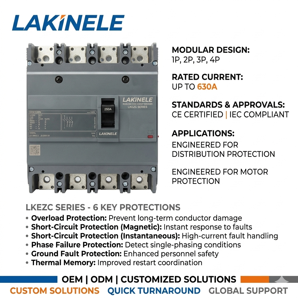 LAKINELE EZC Series MCCB - 6 Protections Detail